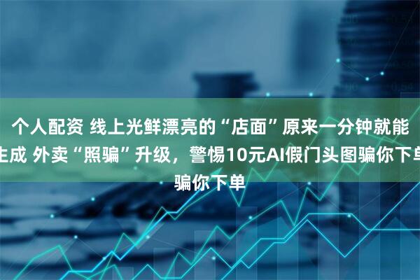 个人配资 线上光鲜漂亮的“店面”原来一分钟就能生成 外卖“照骗”升级，警惕10元AI假门头图骗你下单