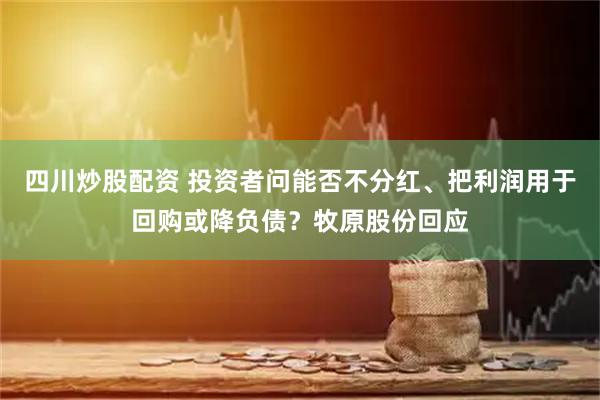 四川炒股配资 投资者问能否不分红、把利润用于回购或降负债？牧原股份回应